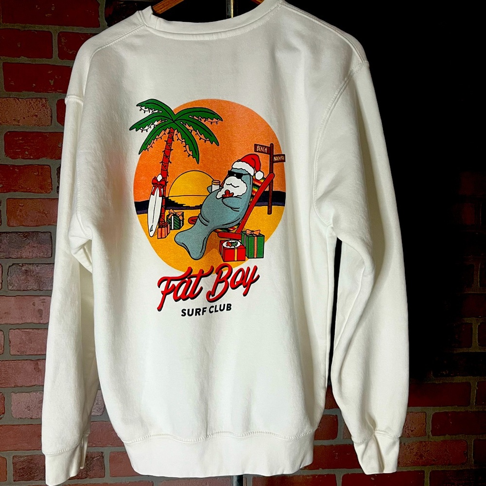 Fat Boy Surf Club Christmas/Feliz Navidad Premium Crewneck Pullover